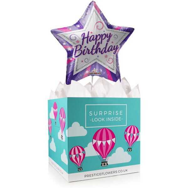 Birthday Star - Balloon in a Box Gifts - Balloon Gifts - Birthday Balloons - Birthday Balloon in a Box