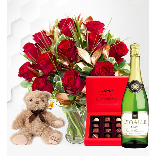 12 Luxury Red Rose Gift