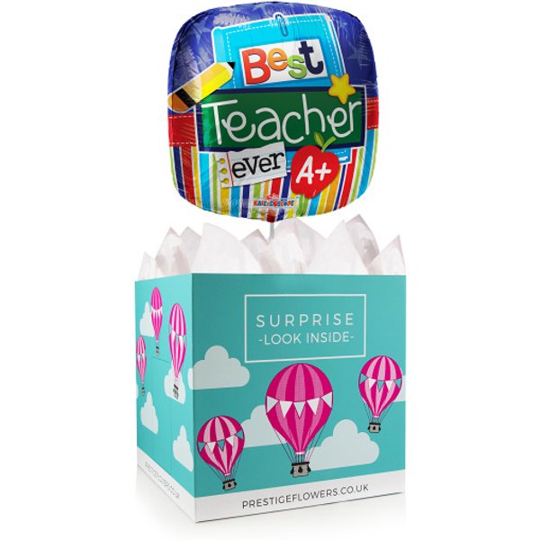 A Treat for Teacher - Balloon in a Box Gifts - Teacher Balloon Gifts - Balloon Gift Delivery - Teacher Gifts