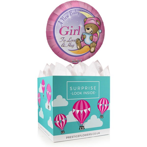 Welcome Girl Boy - Balloon in a Box Gifts - New Baby Girl Balloons - Balloon Gifts - Balloon Gift Delivery