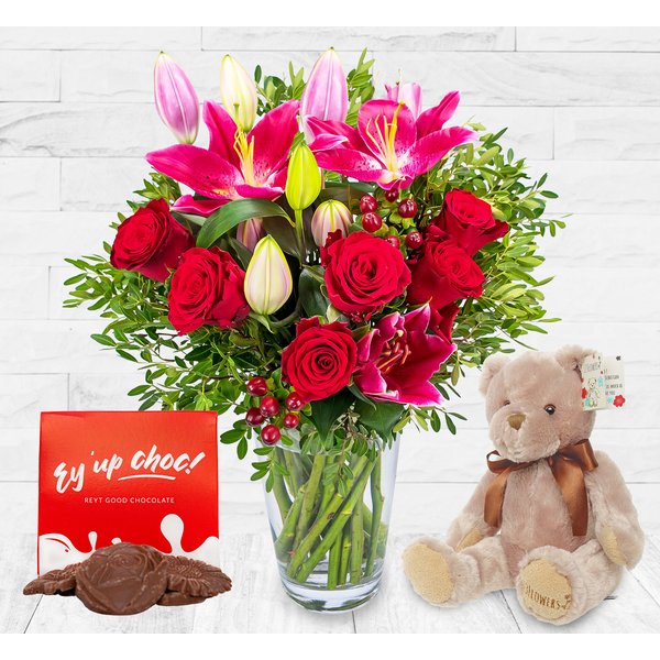 Red Rose & Lily Gift Set
